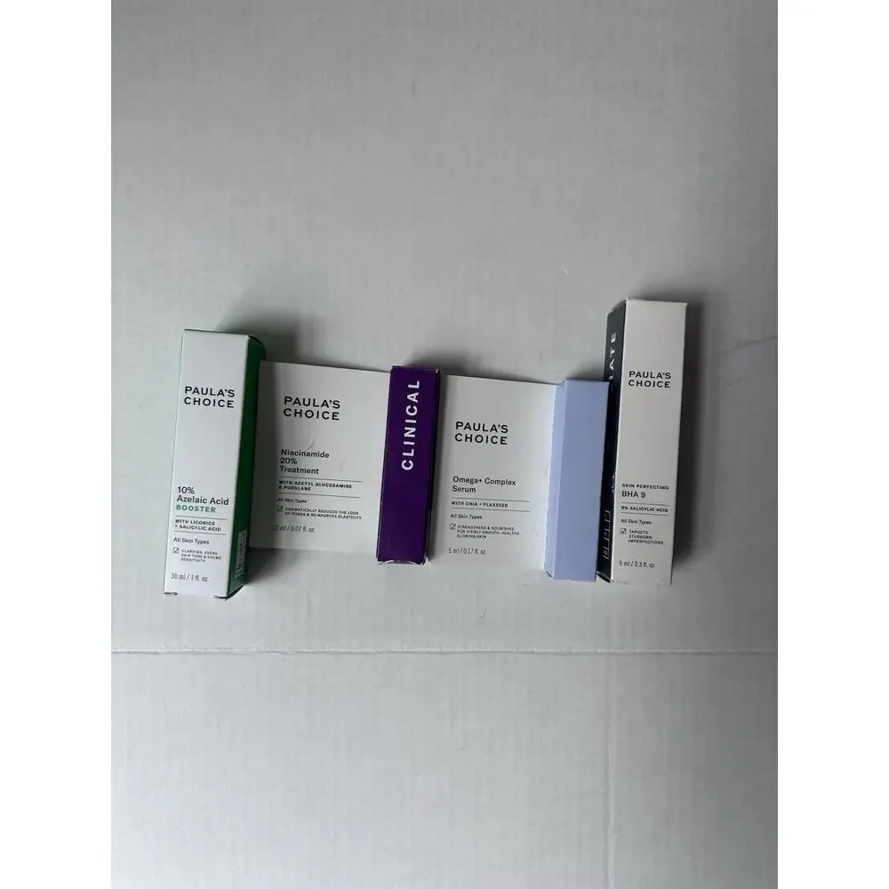 Paula’s choice skin care sample 4 pieces set Exfoliate, Pore Refine, Moisture